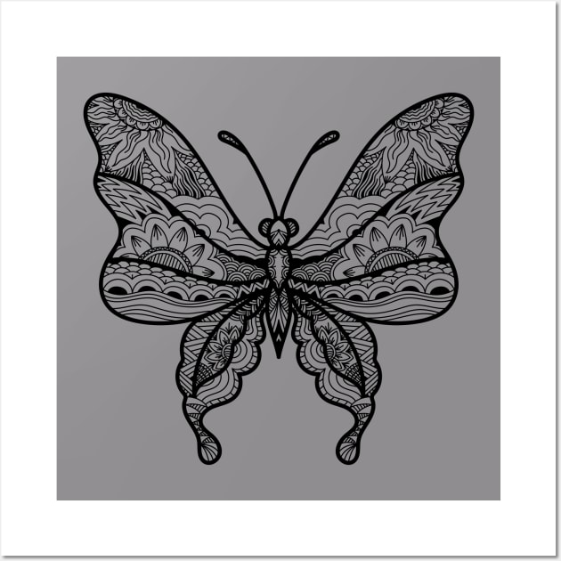 Butterfly Decorative Elegant Wall Art by Ockoaries